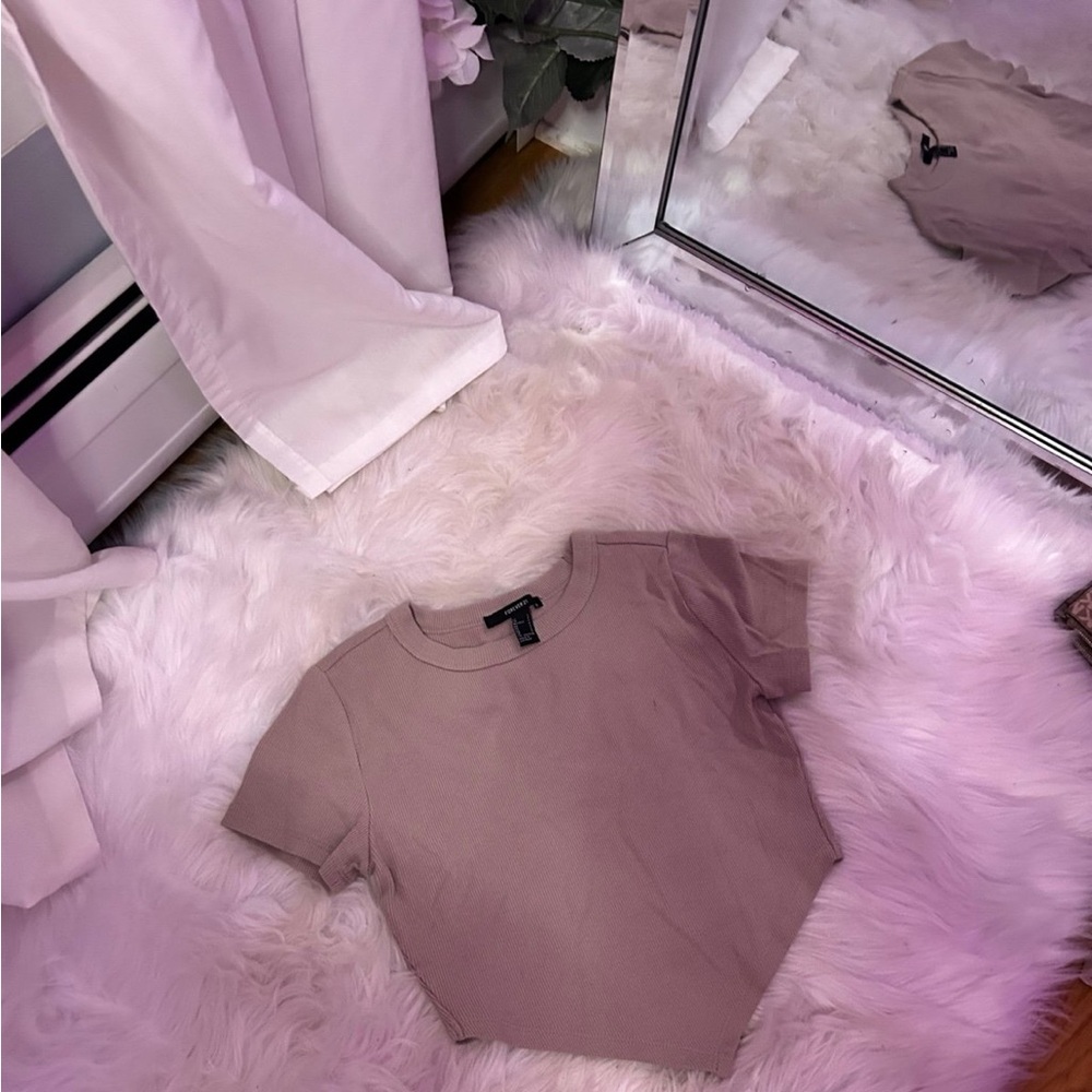 Forever 21 Ribbed Mauve Top